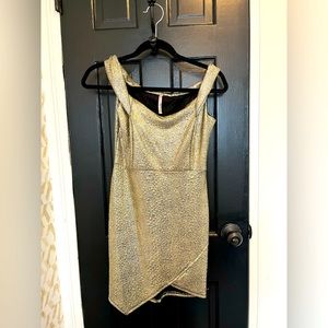 Gold Chrome Mini Dress